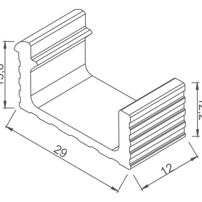 Niche Type Profiled Channel - 2 - White