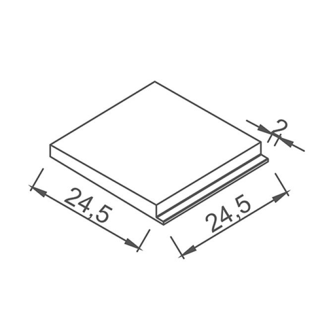 Petit Carre Profiled Antislip Tile Unglazed