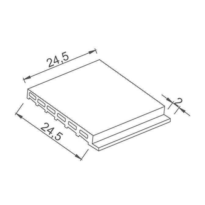 Universal Profiled Antislip Tile - Unglazed
