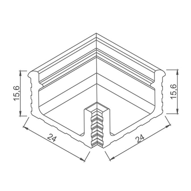 Niche Type Profiled Channel - 1 - Grey