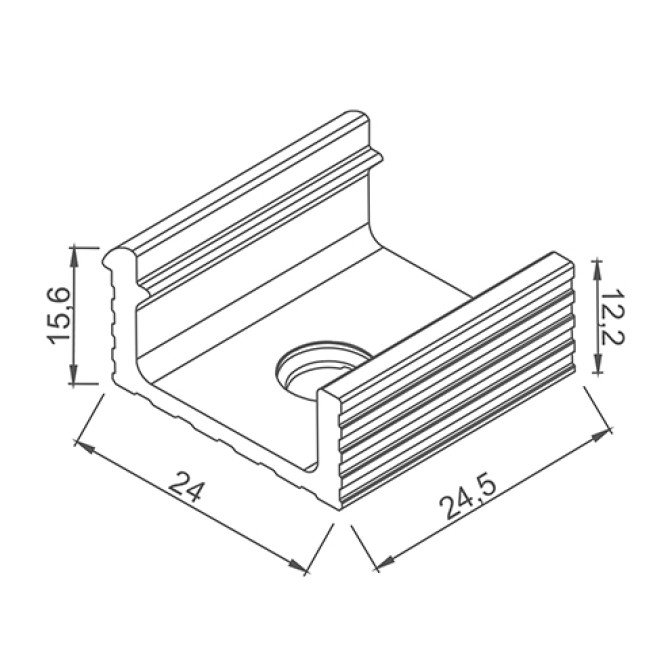 Niche Type Profiled Channel - 1 - Grey