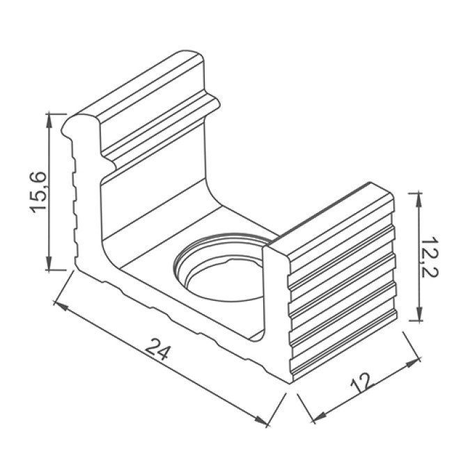 Niche Type Profiled Channel - 1 - Grey