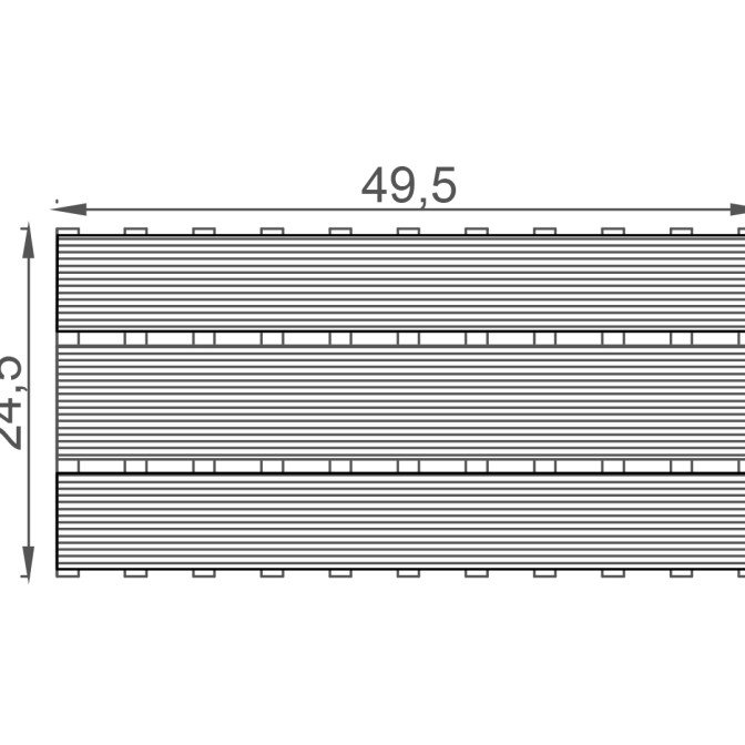 Universal-Porzellan-Gitter und -Ecke - Anthrazit